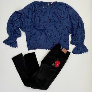 FREE PEOPLE | Olivia Balloon Sleeve Lace Blouse